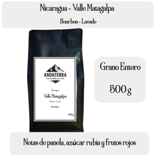 Café Nicaragua Grano Entero 500 g Lavado Tueste Intenso