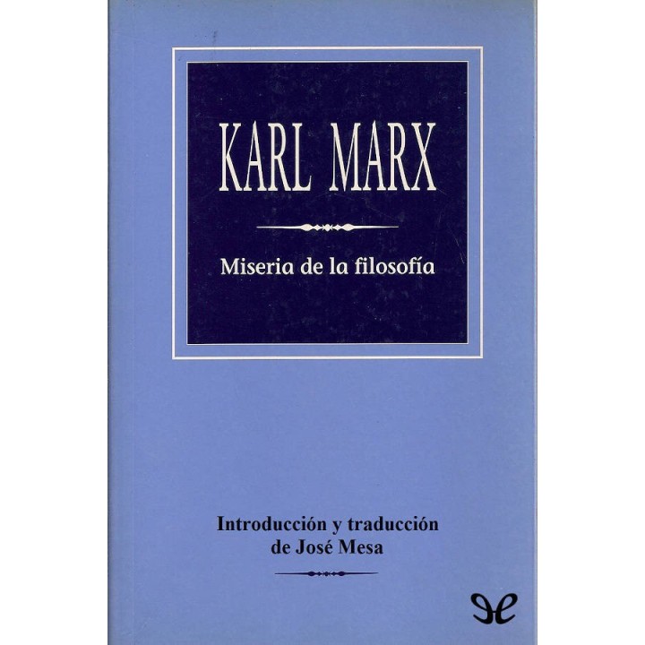 Miseria de la filosofía (José Mesa)