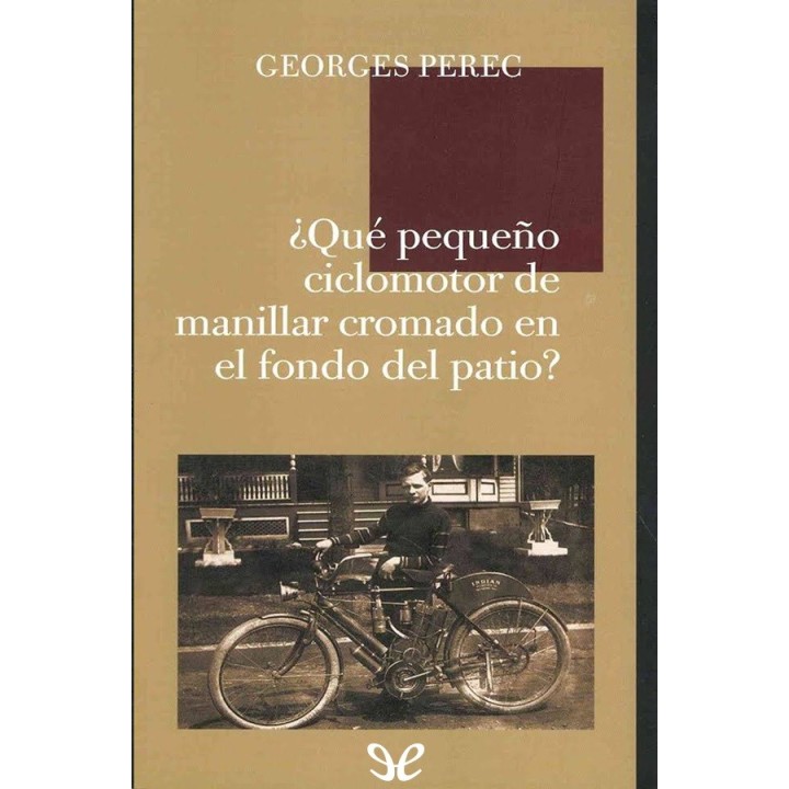 ¿Qué pequeño ciclomotor de manillar cromado en el fondo del patio?