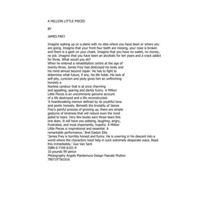 MILLION LITTLE PIECES