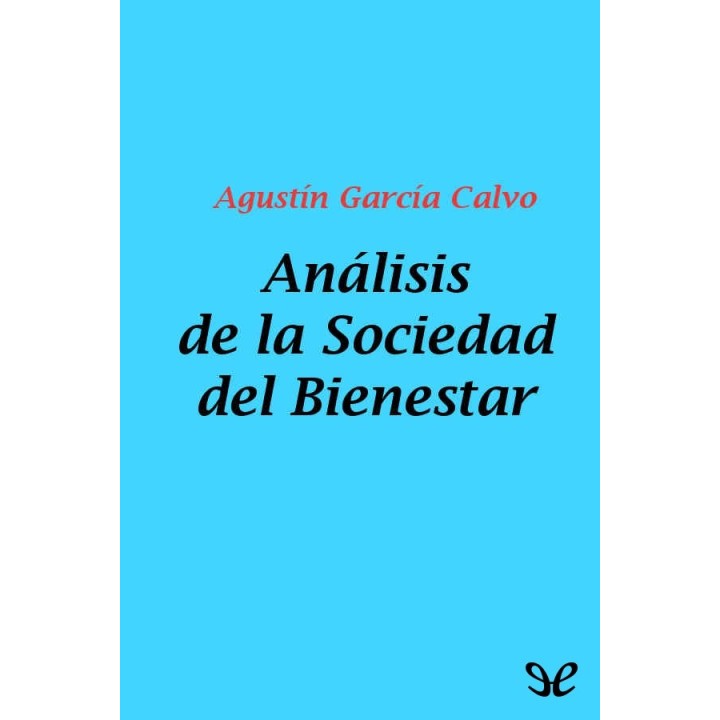 Análisis de la Sociedad del Bienestar