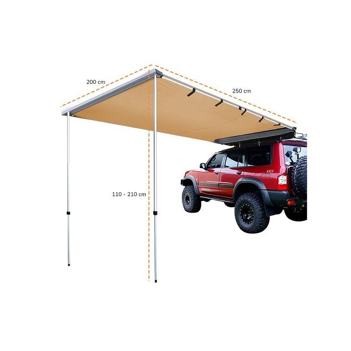 Toldo Camping Lateral Para Auto Techo Xroad