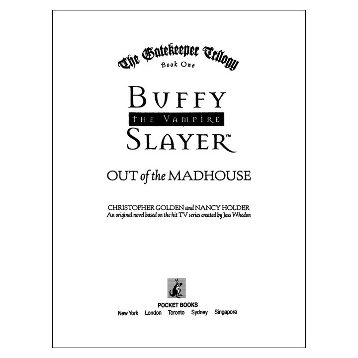 Buffy the Vampire Slayer - Gatekeeper Trilogy 01