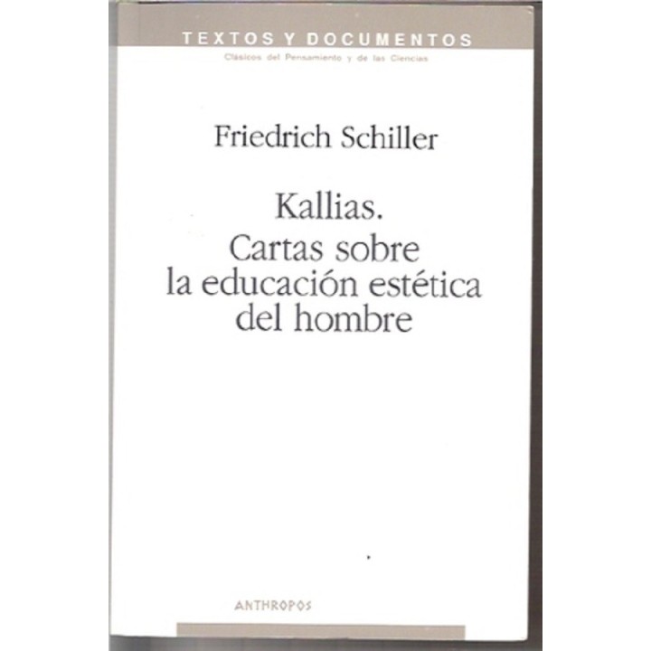 Cartas sobre la educación estética del hombre